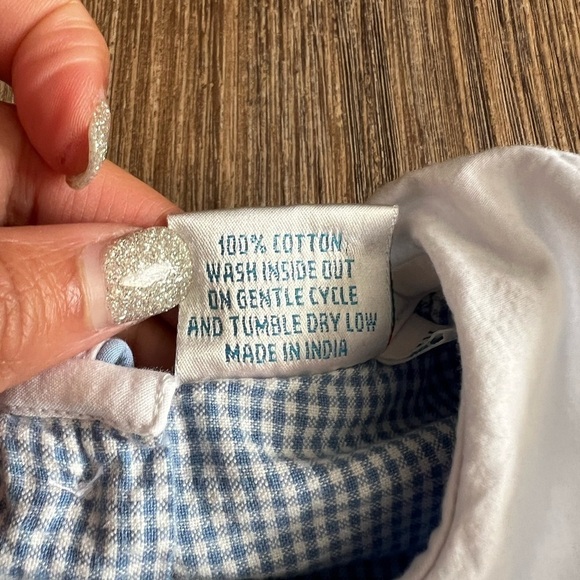 Switch-a-Roo Pleated Smocked Blue White Easter Spring Dress size 6Y Church - Picture 5 of 8